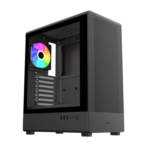 FSP Корпус ATX Minitower M221-BA, USB3.0 x 1/ USB2.0 x 2, Black (POC0000359)