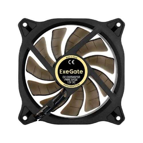 Exegate EX295973RUS Вентилятор 12В DC с подсветкой ExeGate EX12025H6PSR-PWM.ARGB (120x120x25 мм, Hydraulic bearing (гидродинамический), 6pin, 1200RPM, ARGB подсветка, 33dBA) фото 3