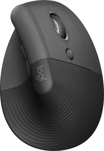 Мышь Logitech Lift графитовый оптическая (4000dpi) беспроводная BT/Radio USB (5but) (910-006479)