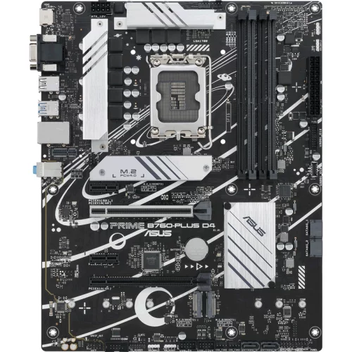 Материнская плата ASUS PRIME B760-PLUS D4, LGA1700, B760, 4*DDR4, HDMI+DP+VGA, 4xSATA3 + RAID, M2, Audio, Gb LAN, USB 3.2, USB 2.0, ATX; 90MB1CW0-M0EAY0