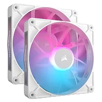 Кулер для корпуса/ Case Cooler Corsair iCUE LINK RX140 RGB (140x140x25mm, 4-pin PWM, RGB, 94.7CFM, 36dBA, 1700RPM, White, 2pcs) (CO-9051024-WW)