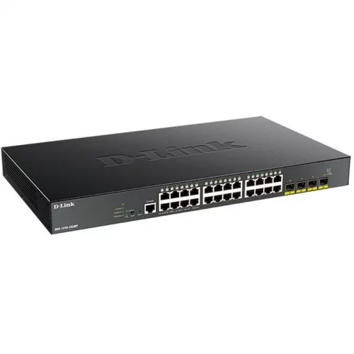 Коммутатор/ DGS-1250-28XMP Smart L2 Switch 24x1000Base-T PoE, 4х10GBase-X SFP+, PoE Budget 370W, CLI, RJ45 Console (DGS-1250-28XMP/A1A) фото 2