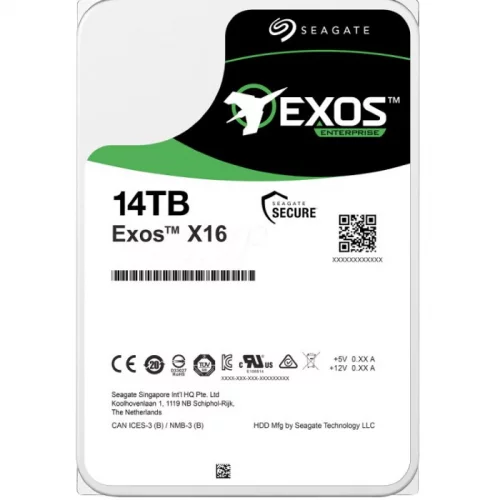 Жесткий диск Seagate (ST14000NM002G) (ST14000NM002G) Жесткий диск/ HDD Seagate SAS 14Tb Exos X16 12Gb/s 7200 256Mb 1 year warranty (ST14000NM002G)