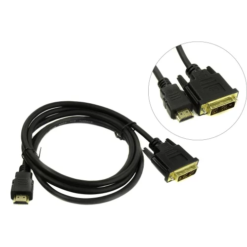 Exegate EX284893RUS Кабель HDMI-DVI ExeGate EX-CC-HDMIM-DVIM-1.8 (19M/ 19M, single link, 1,8м,позолоченные контакты)