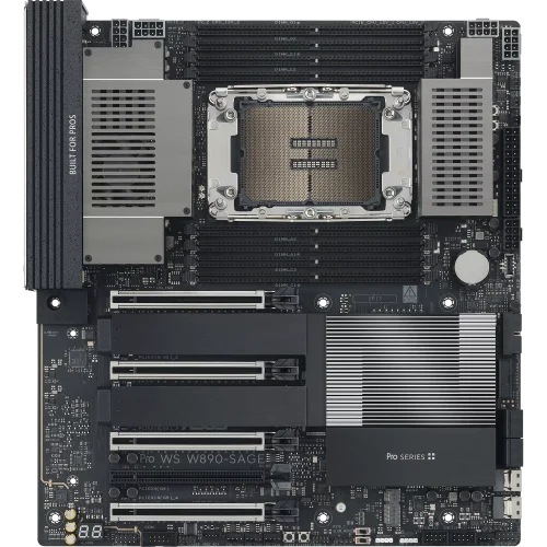 Материнская плата ASUS PRO WS W890-SAGE, 4 x PCIe 5.0 x16, 2 x 10 Гбит/с LAN, SlimSAS (90MB1MW0-M0EAY0)