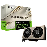 Видеокарта MSI RTX5060Ti INSPIRE 2X 16GB GDDR7 128bit 3xDP HDMI 2FAN RTL (RTX 5060 TI 16G INSPIRE 2X)