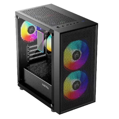 XASTRA Корпус A305M 3FRGB Black mATX/Mesh/ tempered glass / 2x140mm + 1x120mm FRGB fans/ A305M-2FC14F-1FC12F фото 3