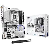 Материнская плата ASROCK Z890 PRO RS WIFI WHITE, LGA1851, Z890, 4*DDR5, 4*SATA, 4*M.2, 3*USB 3.2, 4*USB 2.0, 2*Type-C, 1*PCIx16, 2*PCIx4, 1*M.2 (Key E), HDMI+DP, ATX