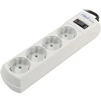 Сетевой фильтр Pilot Mini 4 розетки (евро с заземлением), 10А/2.2кВа, автомат, 10 м/ Surge protector Pilot Mini 4 euro outlets, 10A / 2.2kVt, automatic circuit-breaker, 10 m (PILOT MINI 10M)