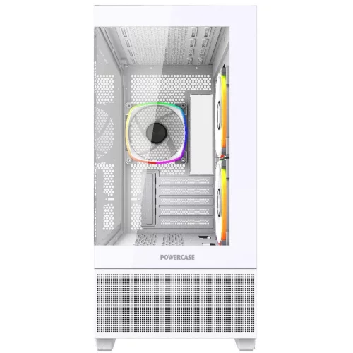 Powercase Vision Micro M3W, Tempered Glass, 3x 120mm ARGB PWM Fan, белый, mATX (CVMMW-A3) фото 2