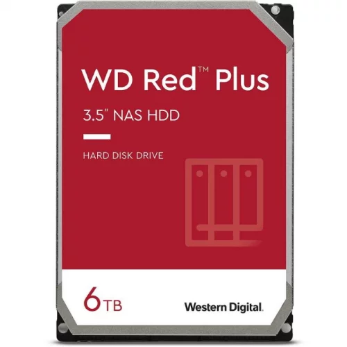 Жесткий диск HDD 6TB Western Digital NAS Red Plus 3.5 SATA-III 5640rpm 128Mb (WD60EFZX)