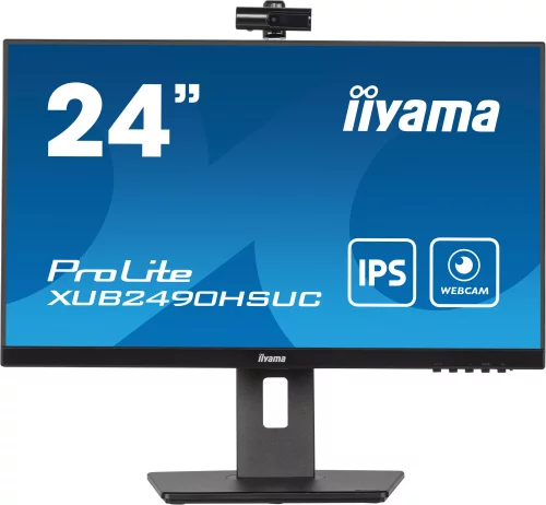 Монитор Iiyama 23.8 ProLite XUB2490HSUC-B5 черный IPS LED 16:9 HDMI M/ M Cam матовая HAS Piv 250cd 178гр/ 178гр 1920x1080 60Hz VGA DP FHD USB 4.9кг