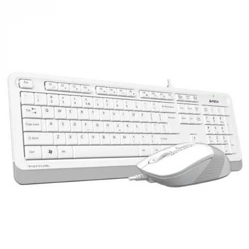 Клавиатура + мышь A4Tech Fstyler F1010, Wired, USB, 600-1000-1600dpi, 4But, Multimedia (F1010 WHITE) фото 2