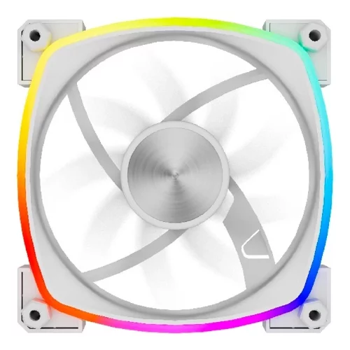 Powercase Вентилятор (M55-12W ARGB) White 120x120x25mm (PWM, 100шт./ кор, 4pin PWM (M+F)+ 3pin ARGB (M+F), 600-1800±10% об/ мин) Bulk