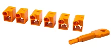 Комплект блокираторов коннектора RJ-45 (6 шт.) + ключ, оранжевый (LAN-SEC45-CL-SET-OR)