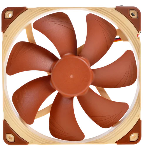 Кулер для корпуса/ Case Cooler Noctua NF-A14 FLX (140x140x25mm, 3-pin, 67.98FM, 19.2dBA, 1200RPM, Beige/Brown)