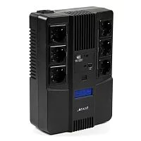 ИБП Бастион SKAT-UPS 800-AID-IN-1x9 {Line-interactive, 800/ 480Вт, LCD-дисплей, USB/ RJ-45, АКБ 1х 9Ач, сверху ЕВРО 3+3, МПТ} (8935) (8935 SKAT-UPS 800-AID-IN-1X9)