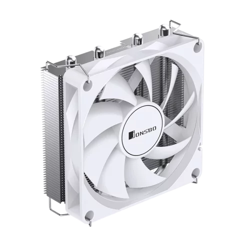 Кулер для процессора/ CPU Cooler JONSBO HP-400S (160W, 4-pin PWM, 36.7mm, Al/ Cu, 4x6mm, 1x90mm, 38.18CFM, 34.0dBA, 2800RPM, S: 1700/ 1200/ 115X, AM4/ AM5 White) (HP-400S WHITE)