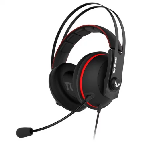 Гарнитура ASUS TUF GAMING H7 проводная, чёрно-красная, mini jack 3.5 mm (90YH01QR-B1UA00)