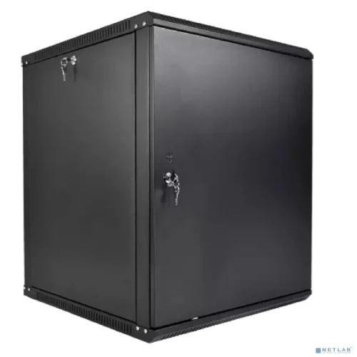 ЦМО Шкаф телекоммуникационный настенный разборный ЭКОНОМ 12U (600 650) дверь металл, цвет черный (ШРН-Э-12.650.1-9005)