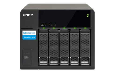 Полка расширения сетевого хранилища без дисков/ channel QNAP TX-500P Expansion unit with 2xThunderbolt 2 interface, 5-tray w/o HDD. W/o Thunderbolt cables.