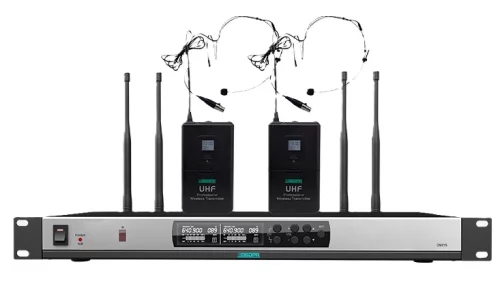 DSPPA True Diversity UHF Wireless Microphone System (2 head-set mic) (D5823)