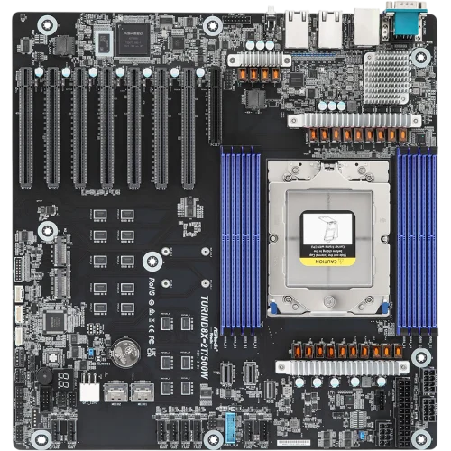 Материнская плата/ ASRock TURIND8X-2T/ 500W, EEB, 1x SP5 (LGA 6096) AMD EPYC™ 9005/ 9004, 8x DDR5 RDIMM, RDIMM-3DS, 4x PCIe5.0 / CXL2.0 x16*, 3x PCIe5.0 x16, 1x PCIe5.0 x8**, 2x MCIO** (PCIe5.0 x4 or 4 (90-SXGF60-A0UAYF)