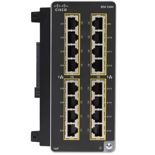*Модуль интерфейсный сетевой Cisco Catalyst IE3300 with 16 GE PoE/ PoE+ Copper, Expansion Module (IEM-3300-16P=)