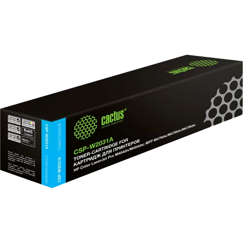 Картридж лазерный Cactus CSP-W2031A 415A голубой (2100стр.) для HP LJ M454/MFP M479