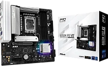 Материнская плата ASROCK B860M PRO RS, LGA1851, B860, 4*DDR5, 4*SATA, 4*M.2, 6*USB 3.2, 2*USB 2.0, Type-C, 2*PCIx16, 1*M.2 (Key E), HDMI+DP, mATX