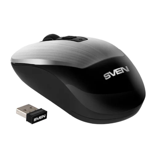 *Беспроводная мышь SVEN RX-380W серебристая (SV-020590) фото 4