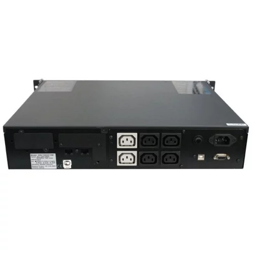 ИБП KIN-600AP, RackMount, линейно-интерактивный, 600 ВA, 480 Вт, вход IEC320 C14, 4 розетки IEC320 C13 с резервным питанием, 1 розетка IEC320 C13 с фильтрацией, USB, RS-232, защита RJ45, PF 0.8, ШхГхВ 377х362х44мм, 9.4 кг/ Powercom KIN-600AP RM USB фото 4