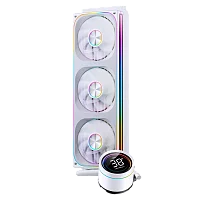Система жидкостного охлаждения/ Water Cooling System JONSBO TH-360 White (300W, 360mm, LED temp., White, ARGB/ Fans: 3x120mm, 62.4CFM, 37.3dBA, 2400RPM/ Pump height 72mm, 30dBA, 2400RPM, Rad thickness