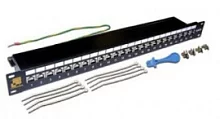 Патч-панель LANMASTER 24 порта, STP, кат.6A, 1U (LAN-PPL24S6A)