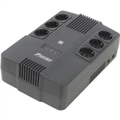ИБП POWERMAN Brick 600, линейно-интерактивный, 600ВА, 360Вт, 3 евророзетки с резервным питанием, 3 евророзетки с фильтрацией, защита RJ45/RJ11, батарея 12В 7Ач 1 шт., 293мм х 202мм х 93мм, 4.5 кг./ UPS POWERMAN Brick 600, line-interactive, 600VA, 360W,