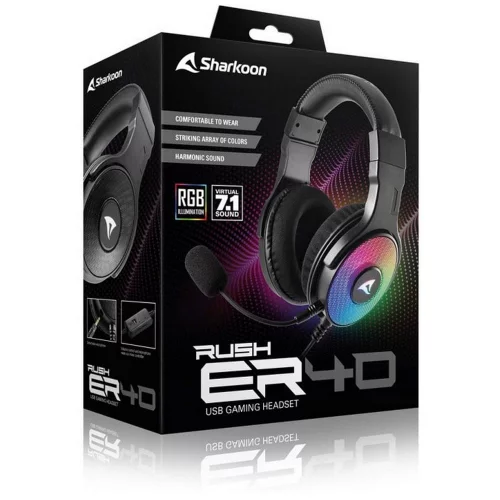 Гарнитура игровая Sharkoon Rush ER40 RGB (RUSH-ER40) фото 5