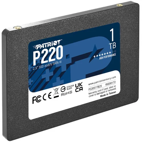 Накопитель SSD Patriot SATA III 1Tb P220S1TB25 P220 2.5 фото 4