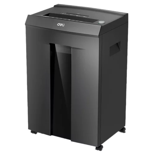 Шредер Deli Laro-H ET097 черный (секр.P-6) фрагменты 7лист. 30лтр. скобы пл.карты CD