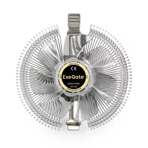 Exegate EX286150RUS Кулер ExeGate EE90-PWM (Al, LGA 775/ 1150/ 1151/ 1155/ 1156/ 1200/ 1700/ A­M2/ AM2+/ AM3/ AM3+/ AM4/ FM1/ FM2/ 754/ , TDP 75W, Fan 90mm, PWM, 800-2400RPM, Hydro bearing, 4pin, 11-24db, 215г, с те фото 2