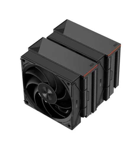 Кулер для процессора/ CPU Cooler PCCooler RT620 Digital BK (250W, 4-pin PWM, LED temp., 157mm, Al/Cu, 6x6mm, 2x120mm, 73.32CFM, 34.9dBA, 2200RPM, S: 1851/1700/1200/115X, AM5/AM4, black) фото 8