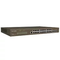 IP-COM G3328F Коммутатор управляемый, 24 порта, 24x1 Гбит/ с, SFP 4x1 Гбит/ с, установка в стойку, металлический корпус