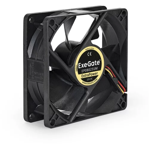 Exegate EX283382RUS Вентилятор ExeGate ExtraPower EP08025SM, 80x80x25 мм, Sleeve bearing (подшипник скольжения), Molex, 2400RPM, 25dBA фото 3