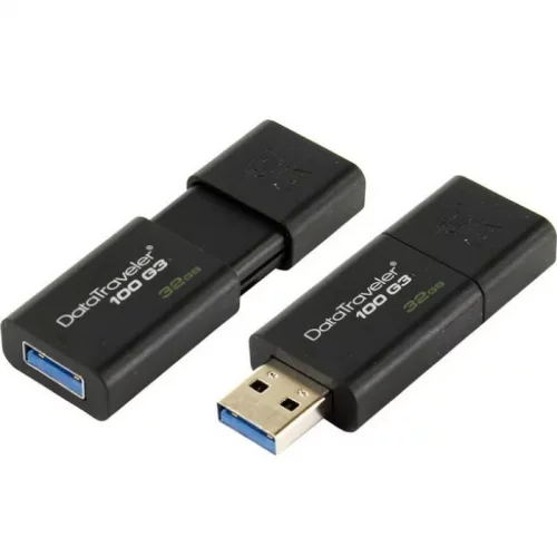 Внешний накопитель Kingston DT100G3 32GB USB 3.0 Drive Black (DT100G3/32GB) фото 2