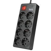 Filum Сетевой фильтр FL-SP8-1.8M-16, 4000 Вт., 8 розеток, шнур 1.8 м., черный {00-01095525}