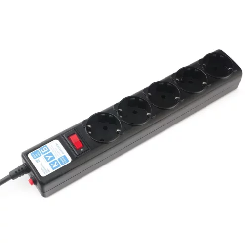 Фильтр-удлинитель Power Cube 3м д/подкл. к UPS(C14) 5 роз., 10А черный/граффит/ Surge protector Power Cube 3m for conn. to UPS(C14) 5 outlets, 10A black/graffite (SPG5-B3)