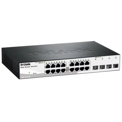 DGS-1210-20/ F2A Настраиваемый L2 коммутатор с 16 портами 10/ 100/ 1000Base-T и 4 комбо-портами 100/ 1000Base-T/ SFP {5} (465833) (DGS-1210-20/F2A)