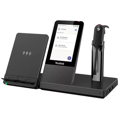 YEALINK WH67 UC, Беспроводная, HD звук, 120м DECT, Шумоподав, Дисплей 4