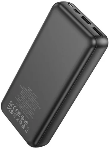 Мобильный аккумулятор Hoco J123A Element 20000mAh 2A 2xUSB-A черный фото 3