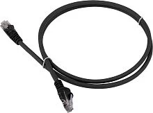 Патч-корд LANMASTER LSZH UTP кат.6, 1.0 м, черный (LAN-PC45/ U6-1.0-BK) (LAN-PC45/U6-1.0-BK)