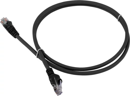Патч-корд LANMASTER LSZH UTP кат.6, 1.0 м, черный (LAN-PC45/ U6-1.0-BK) (LAN-PC45/U6-1.0-BK)